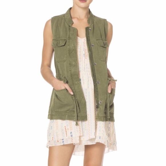 SANCTUARY Canyon Military Vest Green XS - Picture 2 of 8